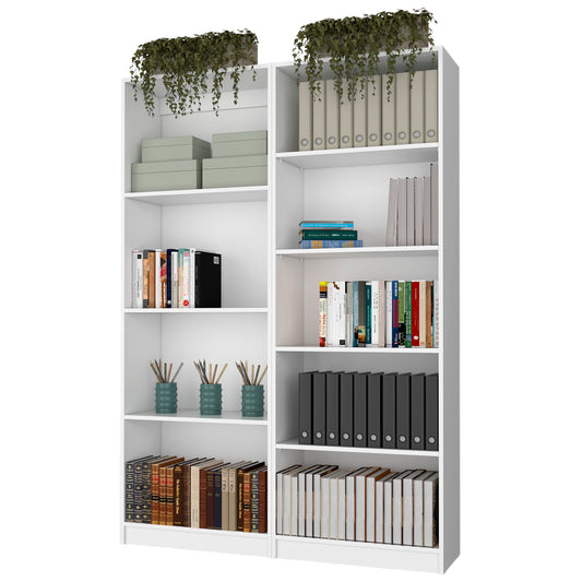 Combo Home, Estante Colección 1, Blanco, con dos estantes