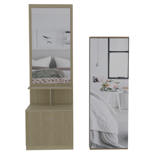 Combo Dreams, Rovere y Blanco, incluye zapatero y velador multifuncional