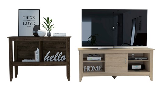 Combo Essential, Rovere, incluye rack TV y arrimo
