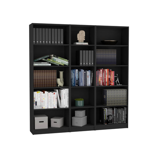 Combo Home, Estante Colección 14, Wengue, con tres estantes