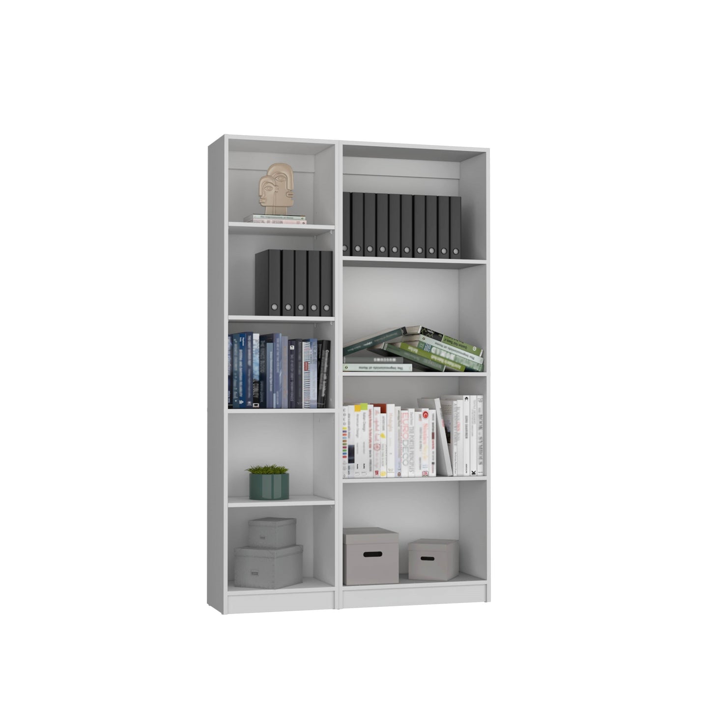 Combo Home, Estante Colección 2, Blanco, con dos estantes