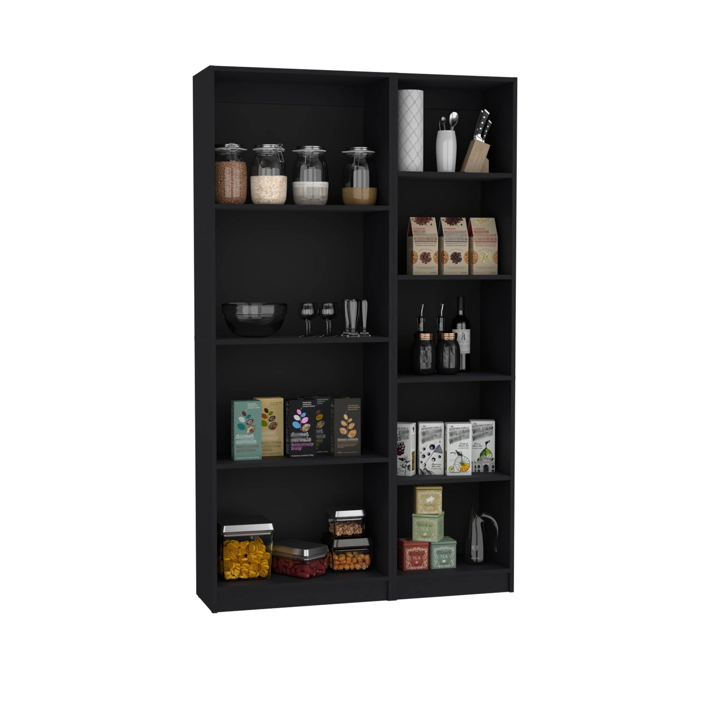 Combo Home, Estante Colección 2, Wengue, con dos estantes