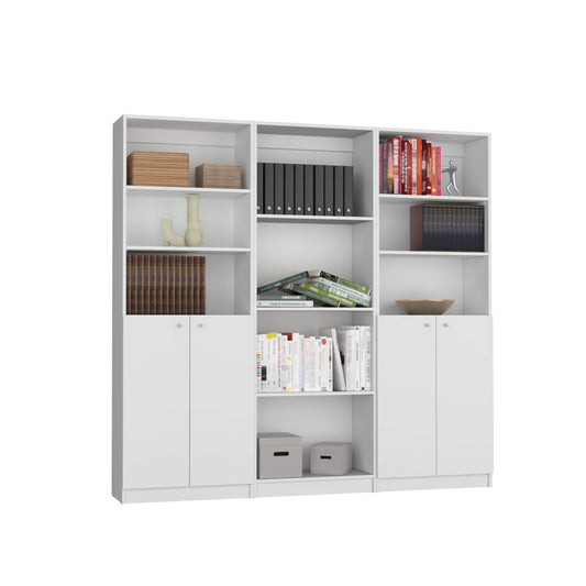 Combo Home, Estante Colección 20, Blanco, con tres estantes