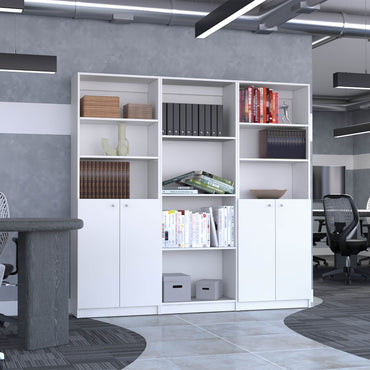 Combo Home, Estante Colección 20, Blanco, con tres estantes
