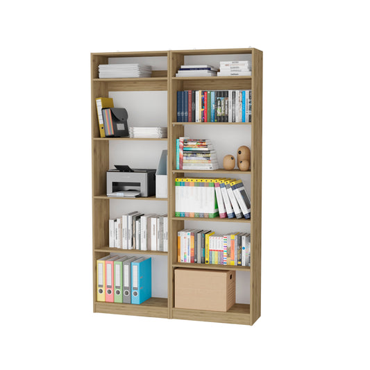 Combo Home, Estante Colección 24, Macadamia, con dos estantes