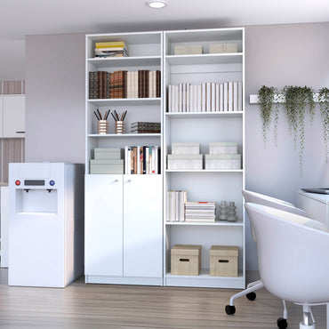 Combo Home, Estante Colección 25, Blanco, con dos estantes