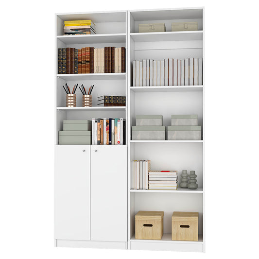 Combo Home, Estante Colección 25, Blanco, con dos estantes