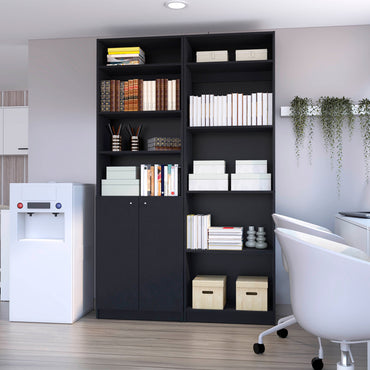 Combo Home, Estante Colección 25, Wengue, con dos estantes