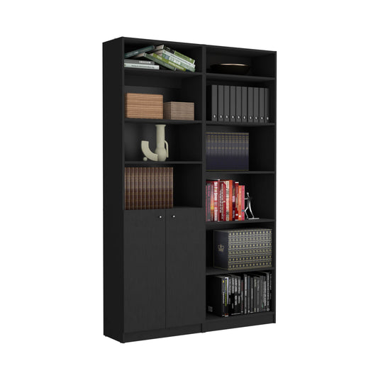 Combo Home, Estante Colección 26, Wengue, con dos estantes