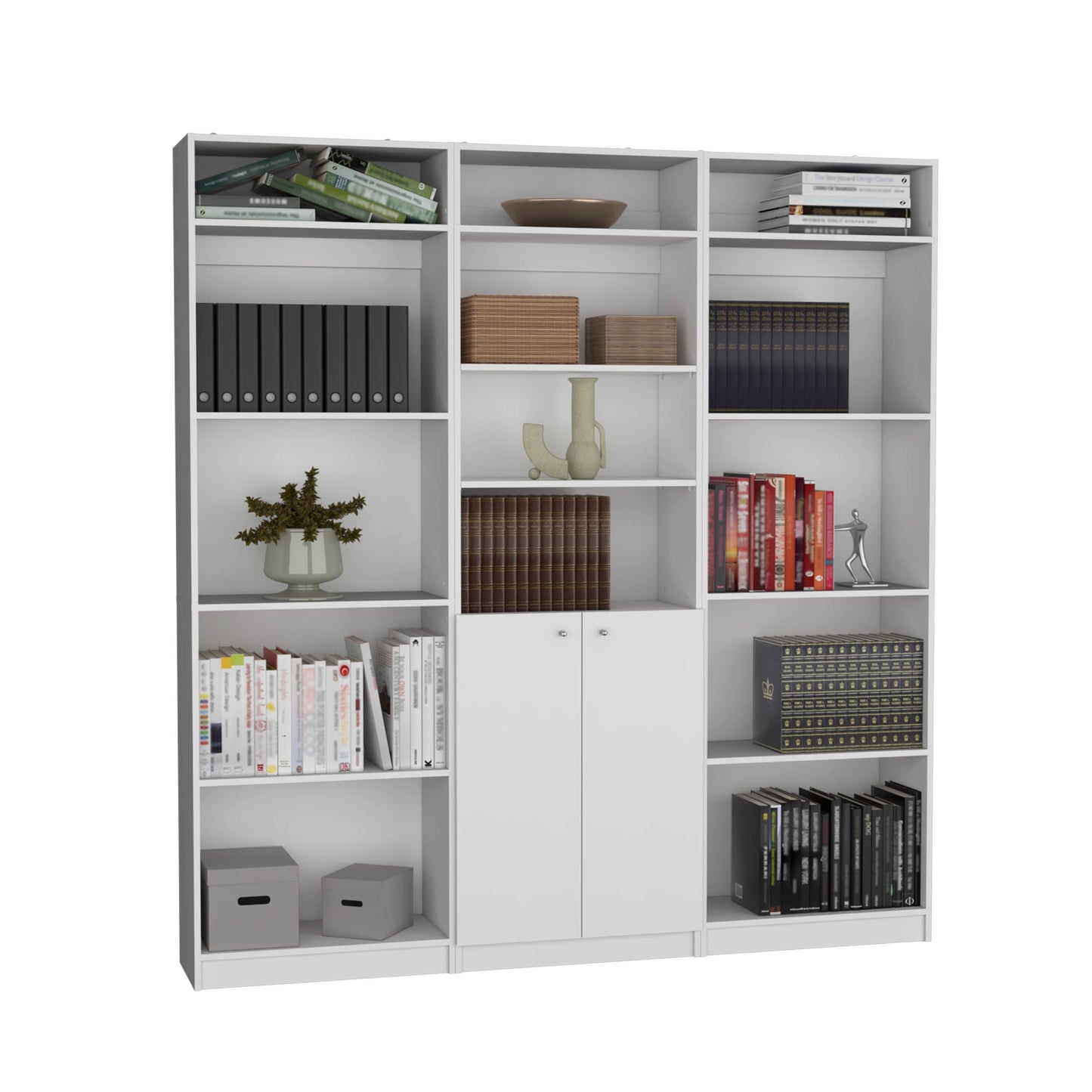 Combo Home, Estante Colección 29, Blanco, con tres estantes
