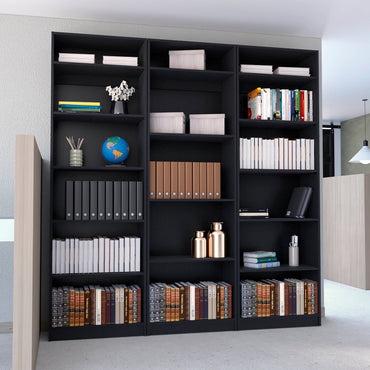 Combo Home, Estante Colección 31, Wengue, con tres estantes