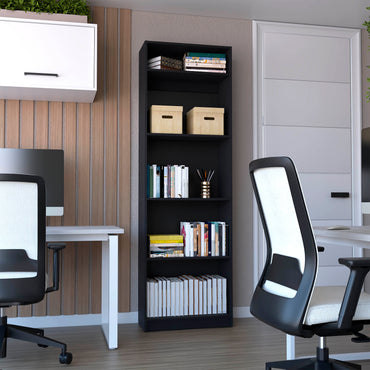 Combo Home, Estante Colección 34, Wengue, con un estante y complemento