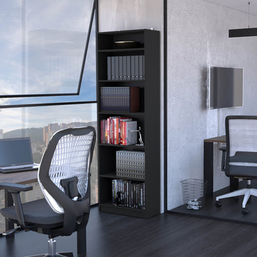 Combo Home, Estante Colección 35, Wengue, con un estante y complemento