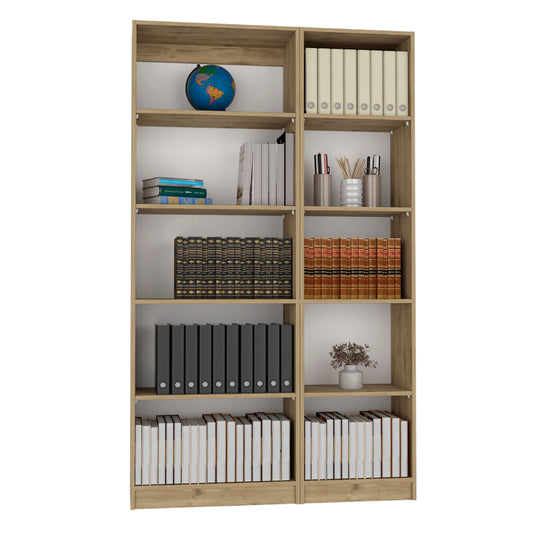 Combo Home, Estante Colección 4, Macadamia, con dos estantes