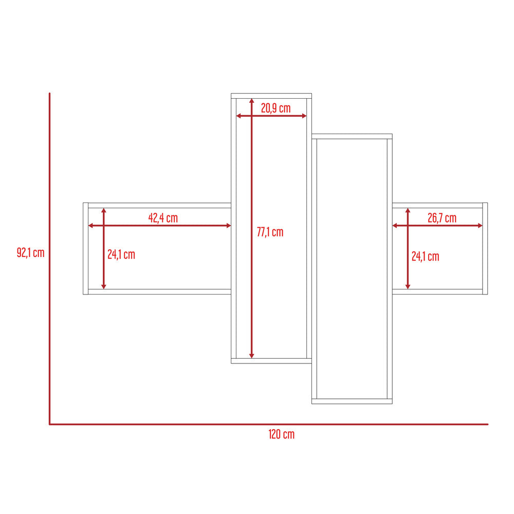 Escritorio + Repisa 2A Office Color Ceniza Miel y Plomo Para Oficina