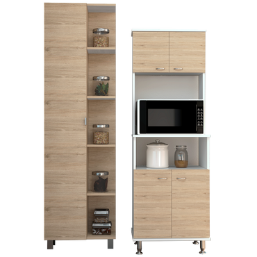 Combo Kitchen, Rovere y Blanco, incluye mueble cocina 54 y optimizador