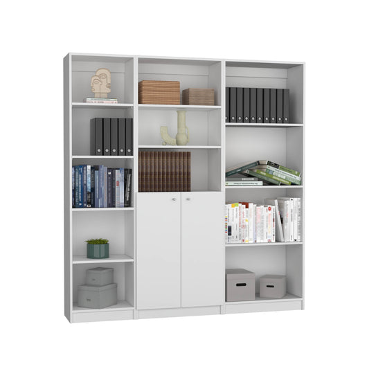 Combo Home, Estante Colección 8, Blanco, con tres estantes