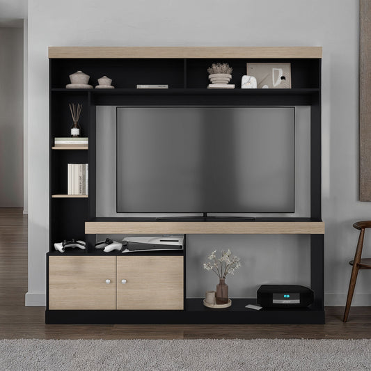 Estante New Classic Color Tv55" Dos Puertas, Cartagena Y Wengue