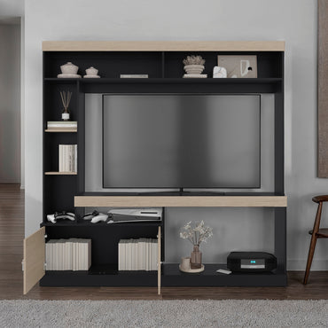 Estante New Classic Color Tv55" Dos Puertas, Cartagena Y Wengue
