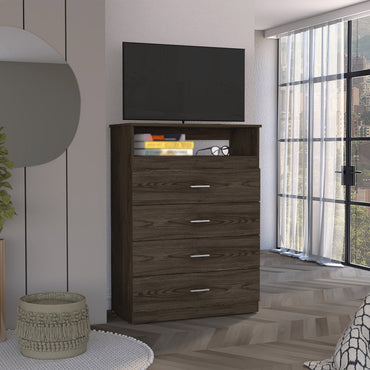 Cómoda Z,80, Coñac, con cuatro cajones organizadores