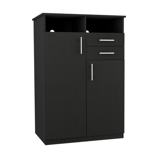 Closet Donat, Wengue, con Dos Cajones Deslizables y Tres Entrepaños Móviles