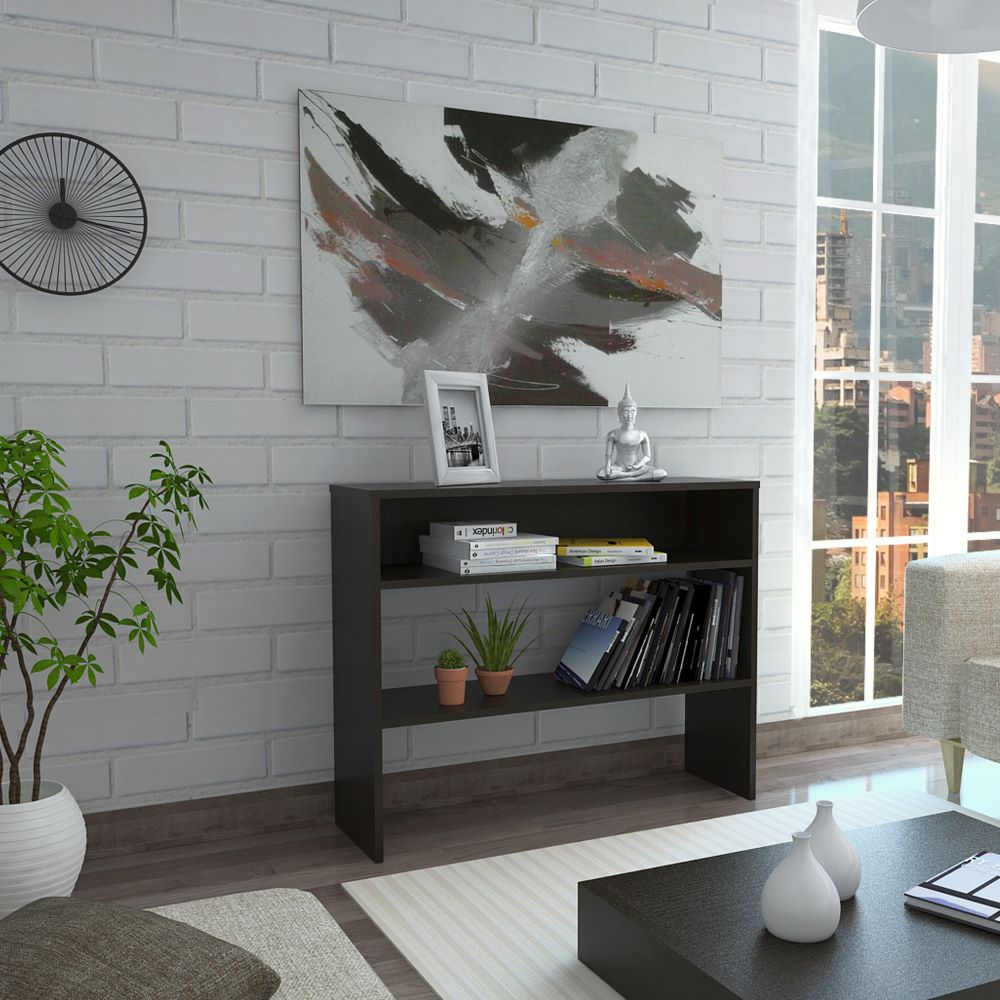 Rack Extensible + Arrimo + Mesa de Centro Beijing Color Wengue Para Sala De Estar