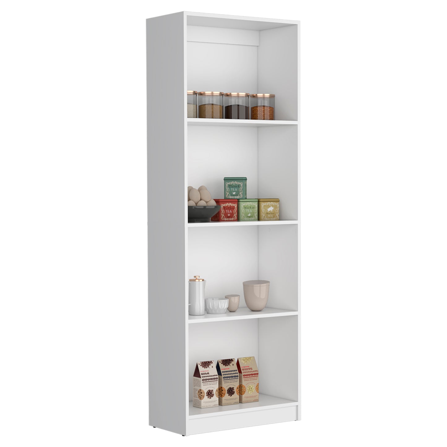 Estante E1Home, Blanco, con varios entrepaños