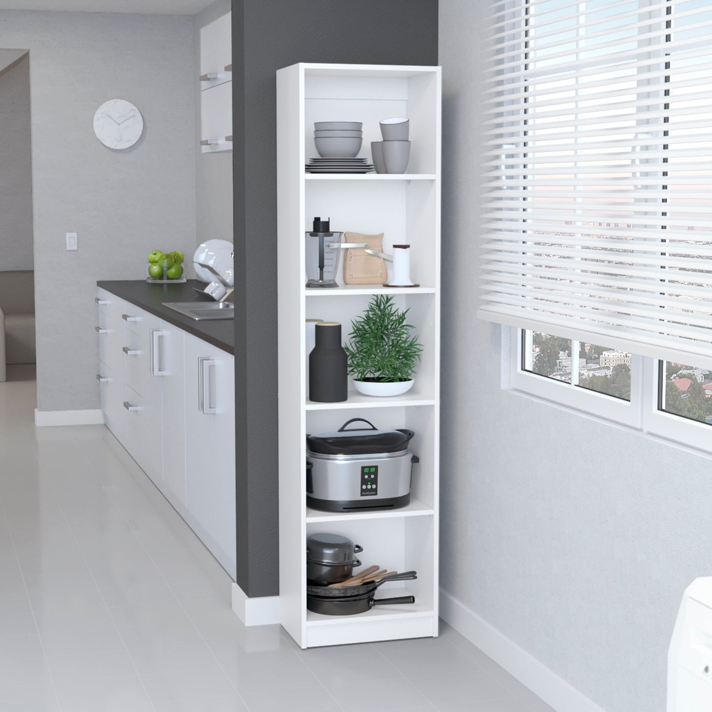 Estante E2Home, Blanco, con varios entrepaños