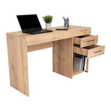 Escritorio Recto Hazel Dos Cajones, Duna