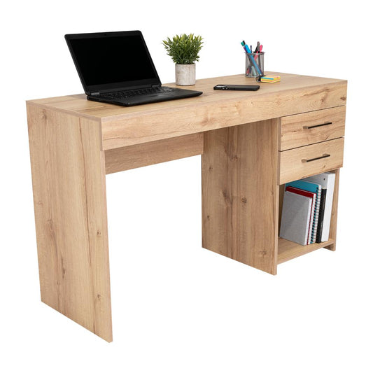 Escritorio Recto Hazel Dos Cajones, Duna