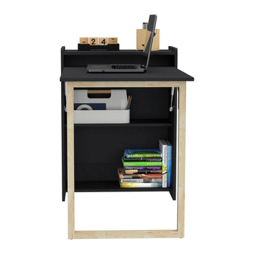 Escritorio Plegable Lesli, Wengue, con un diseño funcional y practico