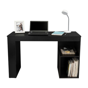 Escritorio Astana, Wengue Negro, con entrepaños y con amplio espacio de trabajo