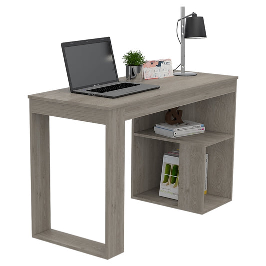 Escritorio Astana, Ceniza, con Amplio Espacio de Trabajo