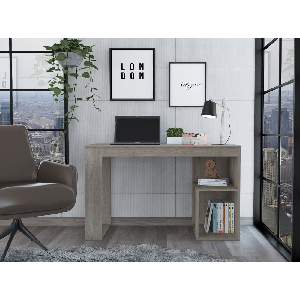 Escritorio Astana, Ceniza, con Amplio Espacio de Trabajo