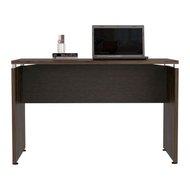 Mesa Escritorio Home Office Color Negro Soft y Coñac Para Oficina