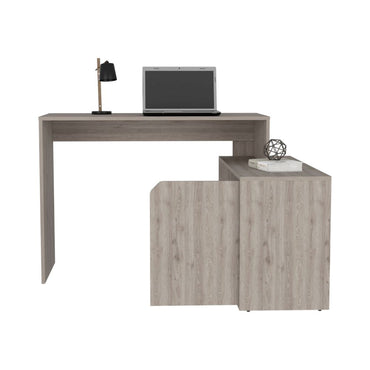 Escritorio Esquinero en forma de L Color Rennes Ceniza Para Oficina