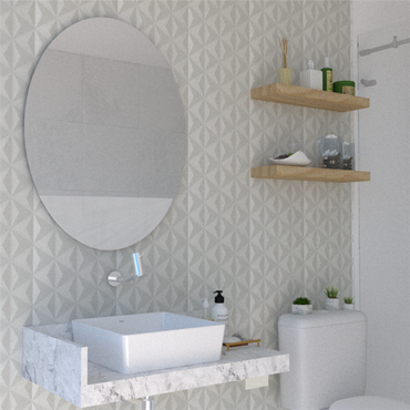 Espejo Ferrara, con forma ovalada