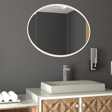 Espejo Horus, con forma ovalada