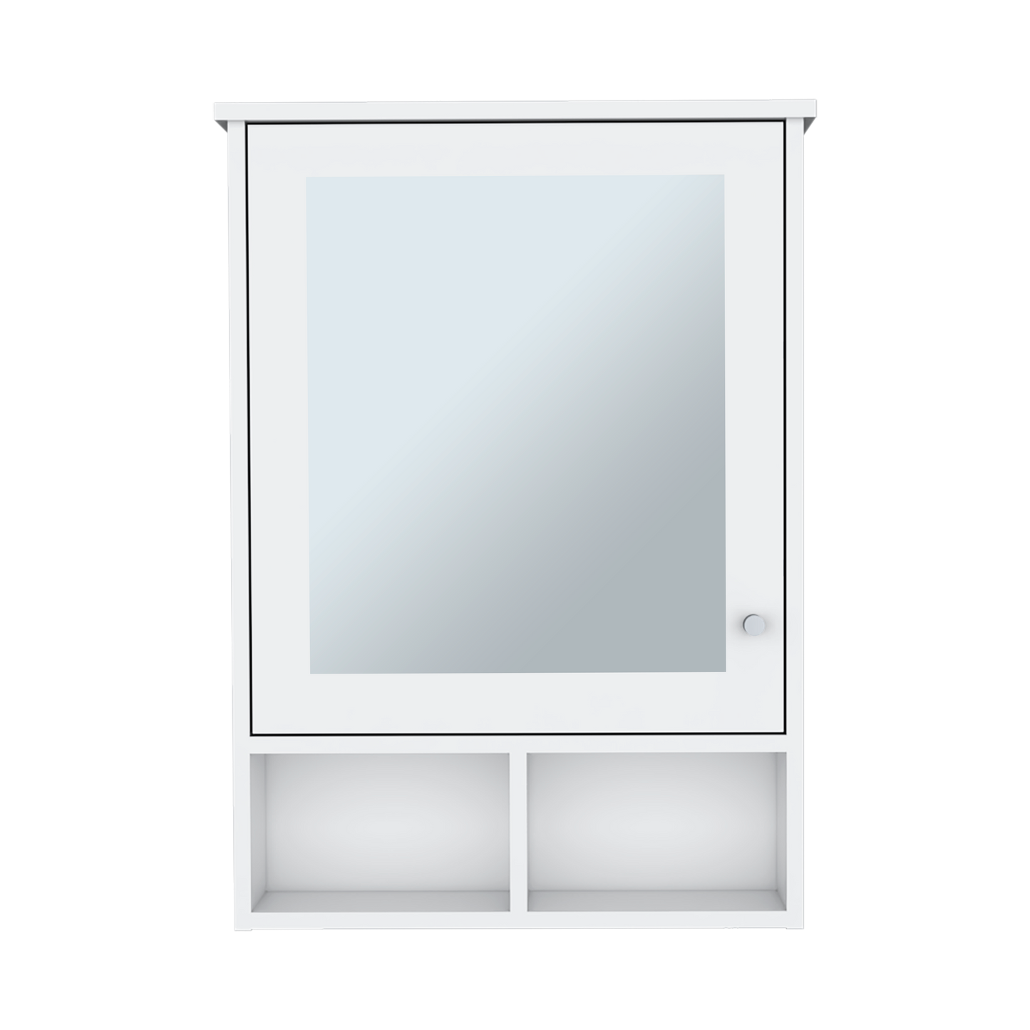 Gabinete de Baño Egeo, Blanco, con Puerta Espejo y Tres Entrepaños Para Ubicar Objetos