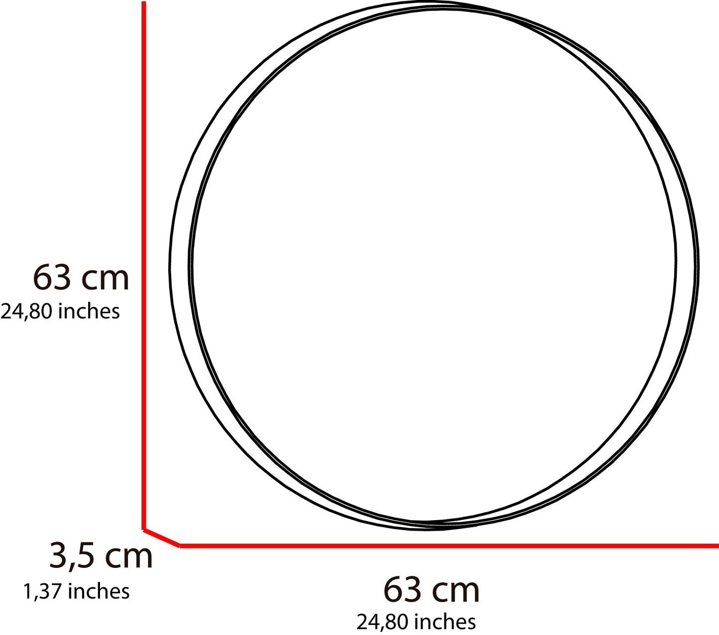 Espejo Aaron, con forma circular