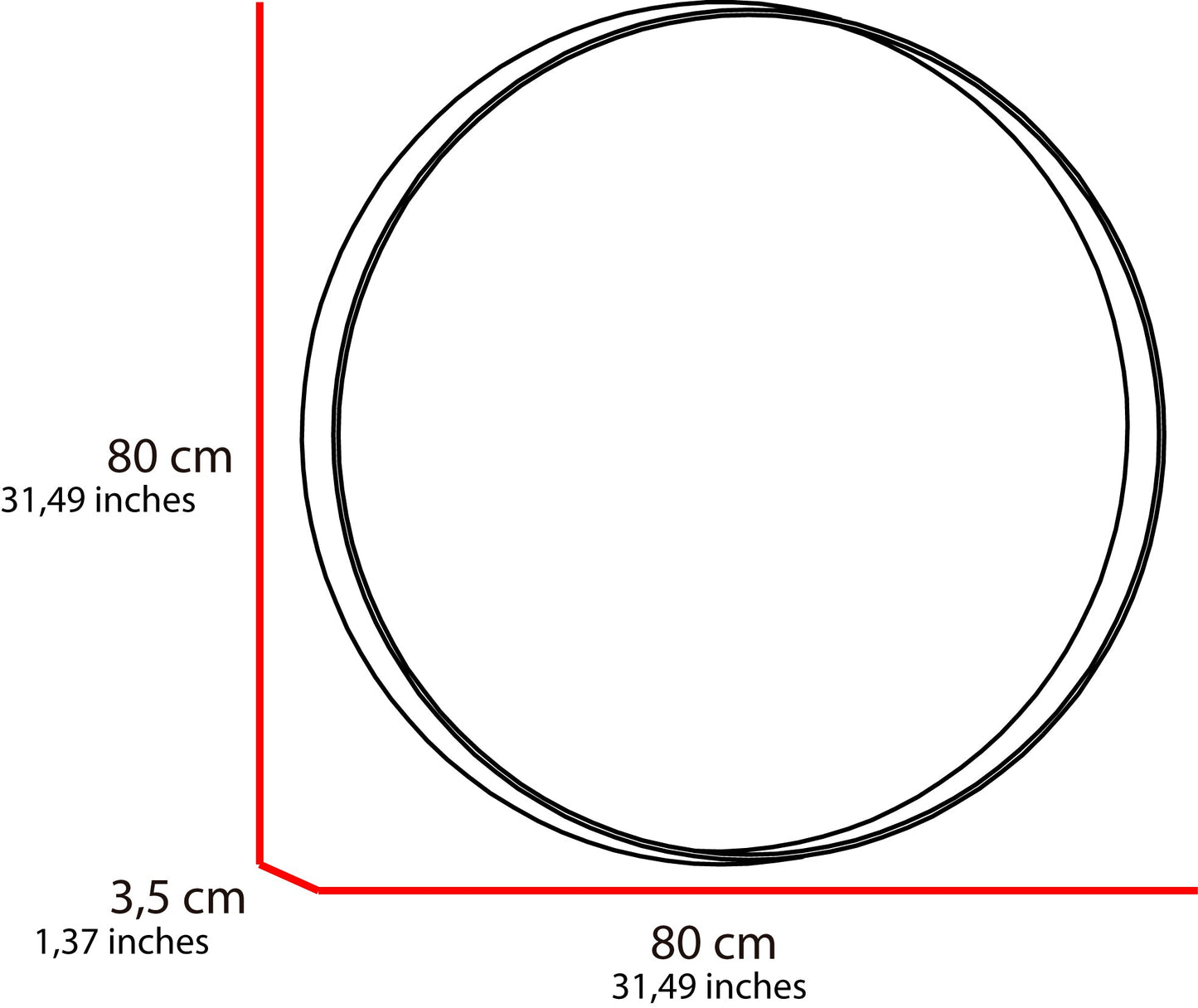 Espejo Lisboa, con forma circular