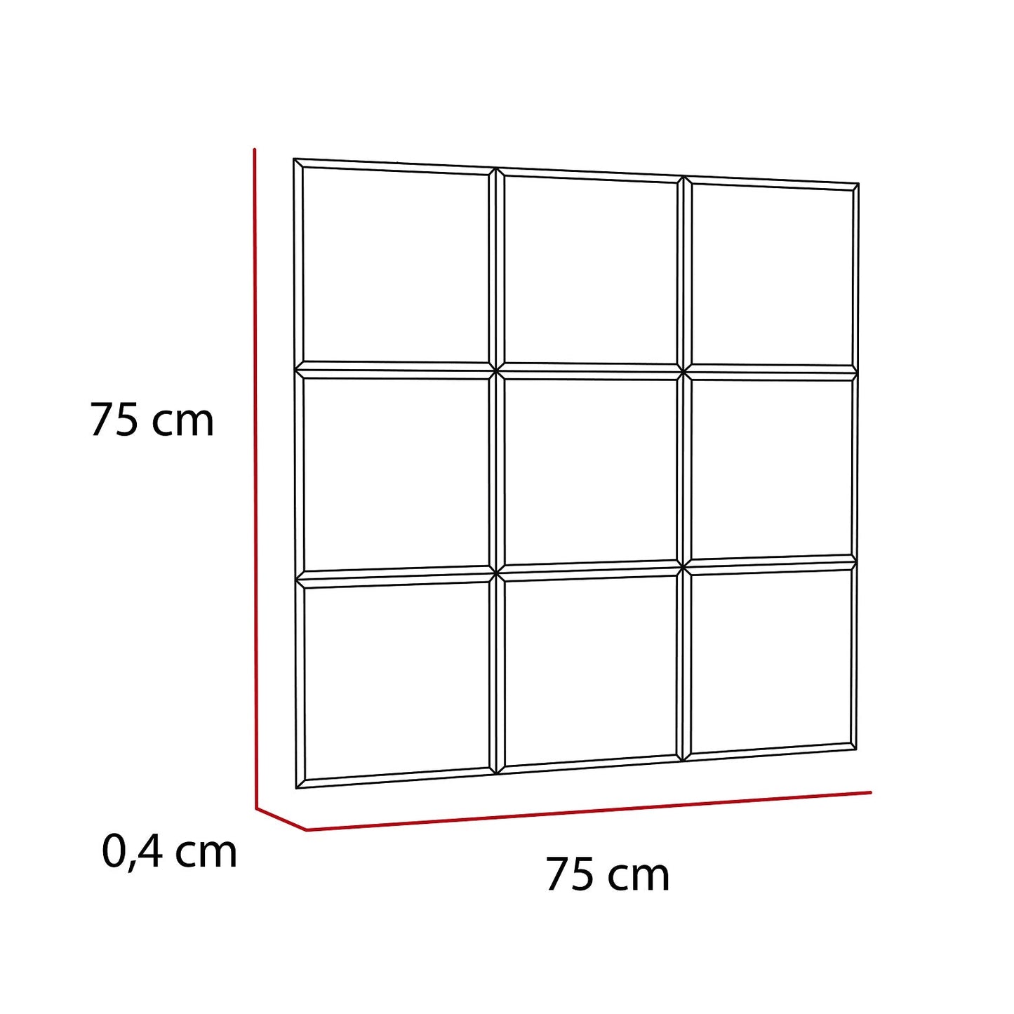 Espejo Vega, con forma cuadrada