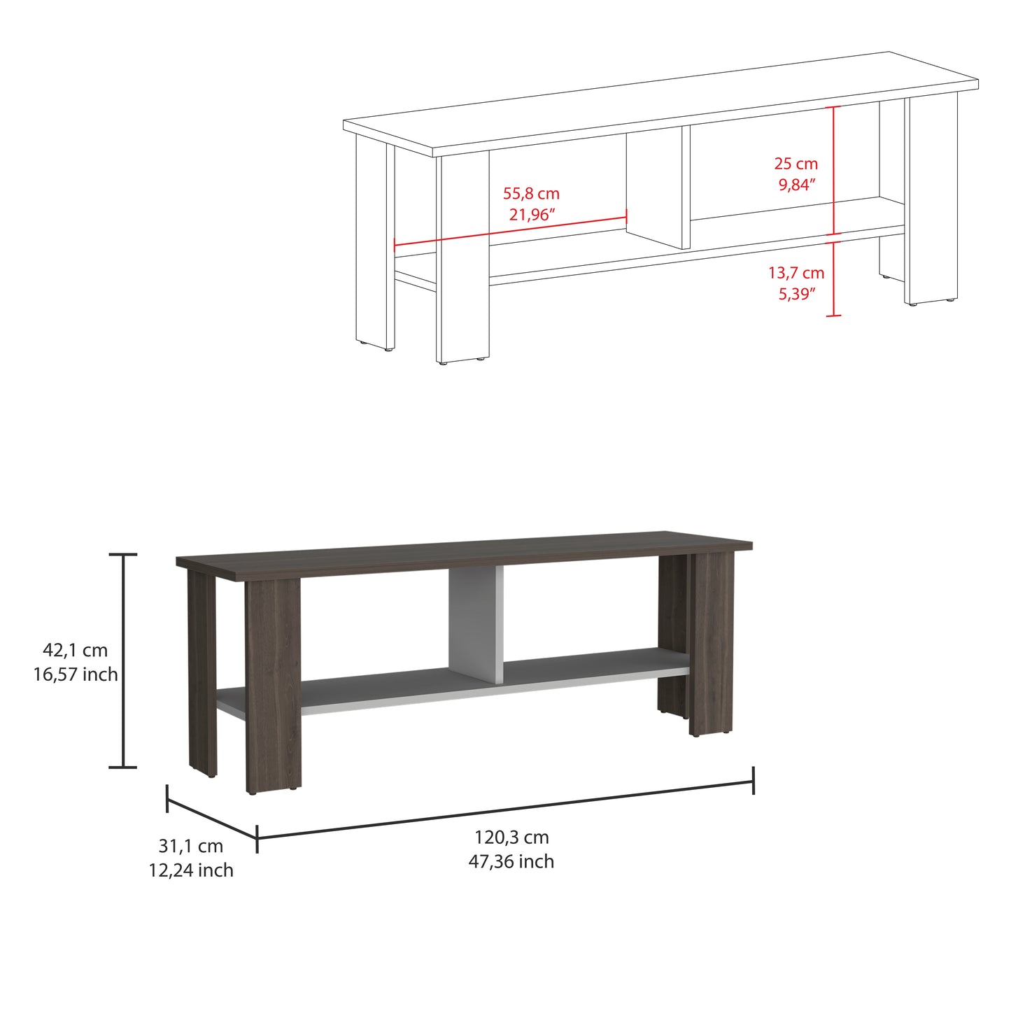 Rack Tv, Milan Y Blanco, Con Capacidad Para Televisor De 50 Pulgadas