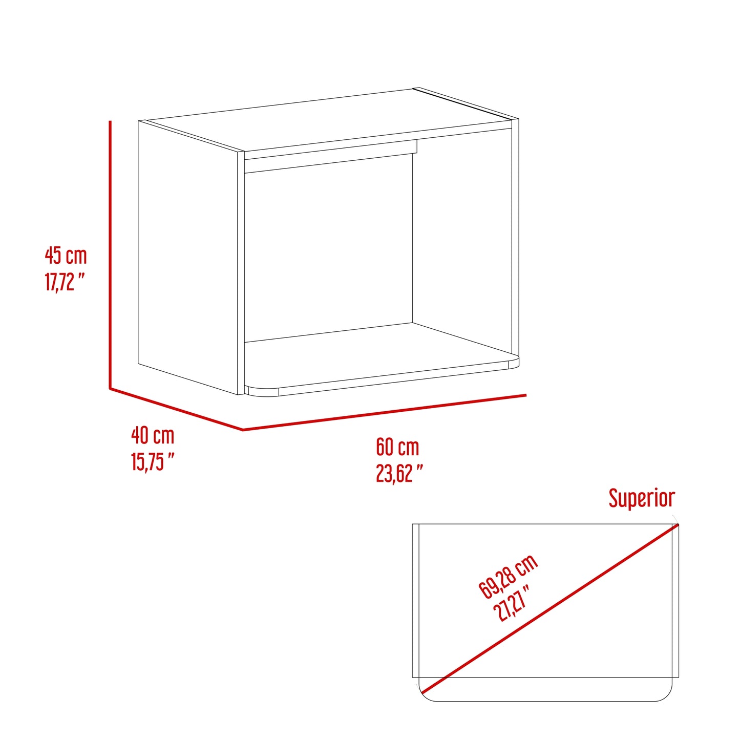 MODULO SUPERIOR COCINA ECO, BLANCO