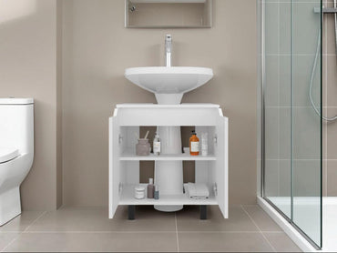 Mueble Para Lavamanos Marlo, Dos Puertas- Blanco