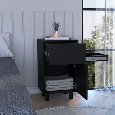 Velador Secret Z-81, Con Una Puerta Y Cajón Secreto, Wengue