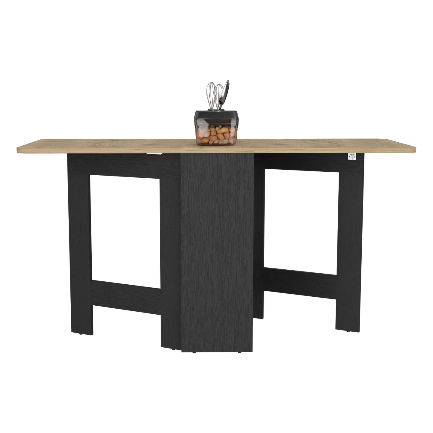 Mesa Abatible, Compact, Wengue y Macadamia, con amplio espacio para colocar objetos