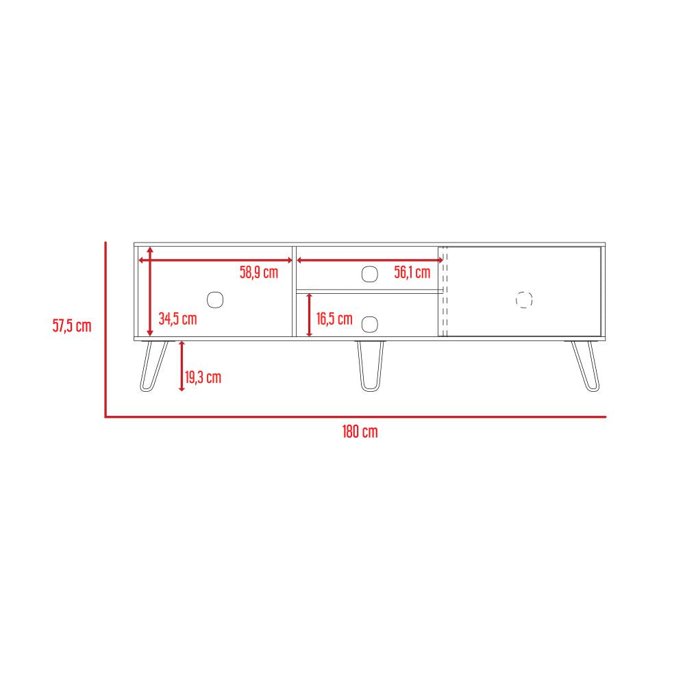 Mueble Para TV Modelo Andorra Color Bellota Para Sala De Estar