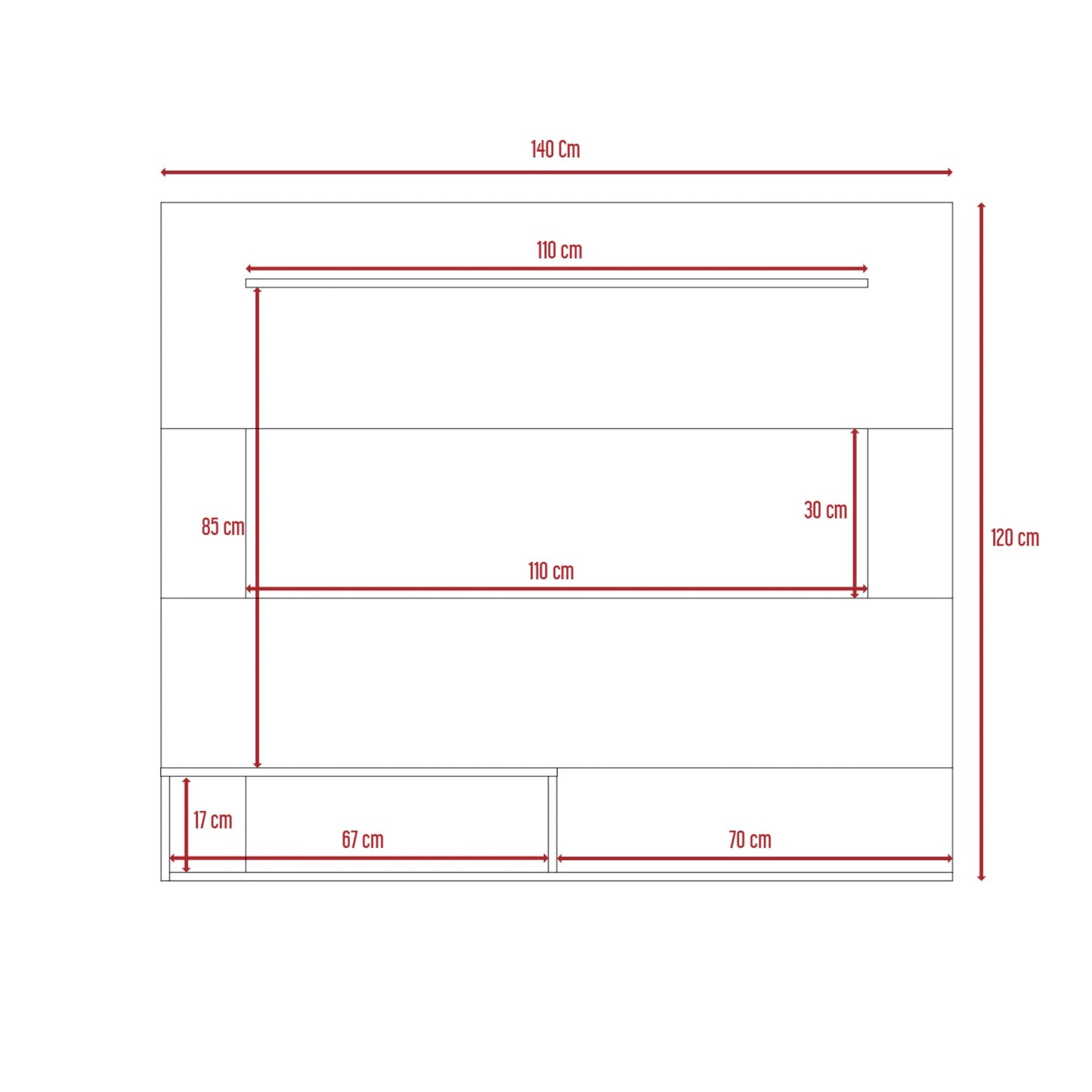 Panel Tv55 Ascher, Duna Y Blanco