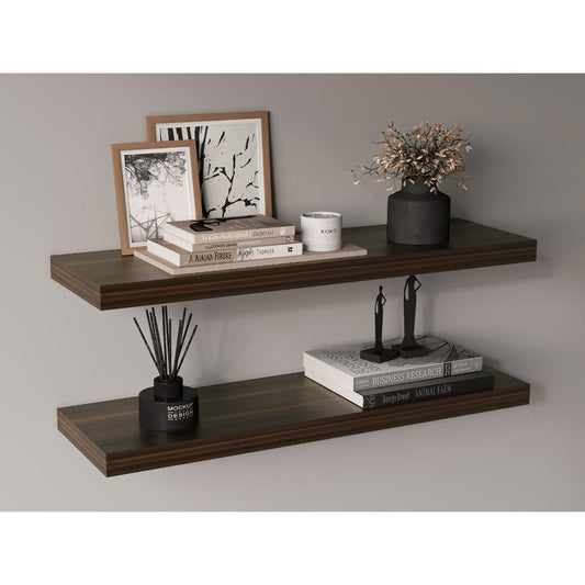 Repisa Flotante Maca, Moreno, con espacio para ubicar objetos